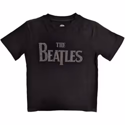 The Beatles Childrens/Kids Drop T Logo Embellished T-Shirt - 5-6 Years, Black