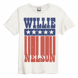Amplified Unisex Adult Willie Nelson Stars & Stripes T-Shirt
