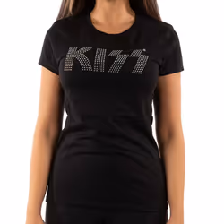 Kiss Womens/Ladies Logo Embellished T-Shirt - XXL, Black