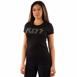 Kiss Womens/Ladies Logo Embellished T-Shirt - XXL, Black