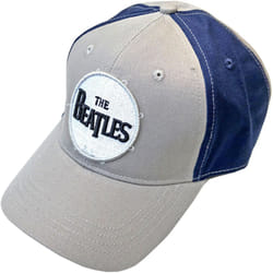 The Beatles Unisex Adult Drum Logo Baseball Cap - One Size, Grey/Navy Blue
