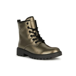 Geox Girls Casey Ankle Boots - 1.5 UK, Lead/Black