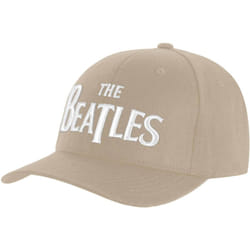 The Beatles Unisex Adult Drop T Logo Baseball Cap - One Size, Sand
