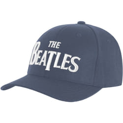 The Beatles Unisex Adult Drop T Logo Baseball Cap - One Size, Denim Blue
