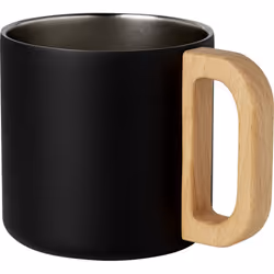 Seasons Bjorn Plain Stainless Steel 360ml Mug - One Size, Solid Black