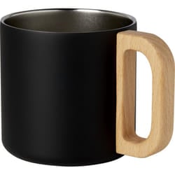 Seasons Bjorn Plain Stainless Steel 360ml Mug - One Size, Solid Black