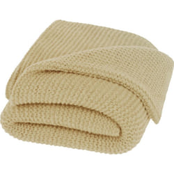 Seasons Suzy Polyester Knitted Blanket - 120cm x 150cm, Beige