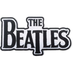The Beatles Drop T Logo Iron On Patch - One Size, Black/White