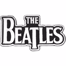 The Beatles Drop T Logo Iron On Patch - One Size, White/Black