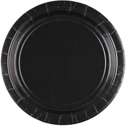 Amscan Paper Plain Dinner Plate (Pack of 8) - One Size, Black