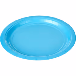 Amscan Paper Plain Dinner Plate (Pack of 8) - One Size, Blue