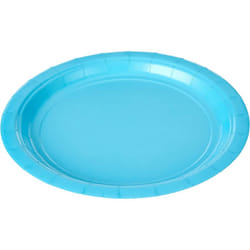 Amscan Paper Plain Dinner Plate (Pack of 8) - One Size, Blue
