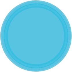 Amscan Paper Plain Dinner Plate (Pack of 8) - One Size, Caribbean Blue