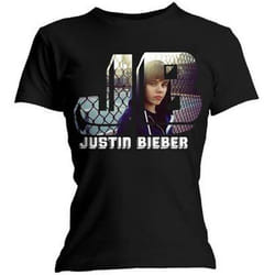 Justin Bieber Womens/Ladies Photograph Skinny T-Shirt - M, Black