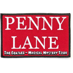 The Beatles Penny Lane Woven Patch - One Size, Red/White