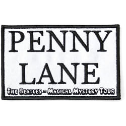 The Beatles Penny Lane Woven Patch - One Size, White/Black