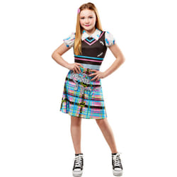 Monster High Girls Frankie Stein Costume - 11-13 Years, Pink/Blue/Black
