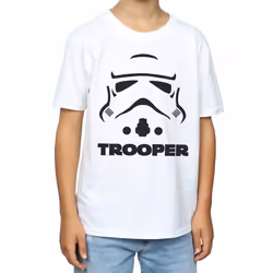 Star Wars Boys Stormtrooper Cotton T-Shirt - 7-8 Years, White