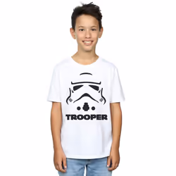 Star Wars Boys Stormtrooper Cotton T-Shirt - 7-8 Years, White