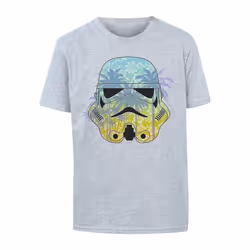 Star Wars Boys Command Stormtrooper Hawaiian T-Shirt - 9-11 Years, Sports Grey