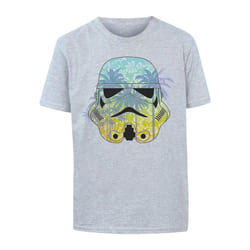 Star Wars Boys Command Stormtrooper Hawaiian T-Shirt - 9-11 Years, Sports Grey