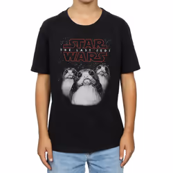 Star Wars: The Last Jedi Boys Porg Cotton T-Shirt - 9-11 Years, Black
