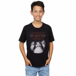 Star Wars: The Last Jedi Boys Porg Cotton T-Shirt - 9-11 Years, Black