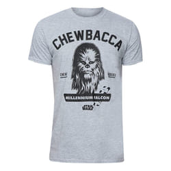 Star Wars Mens Collegiate Chewbacca Heather T-Shirt - XL, Heather Grey