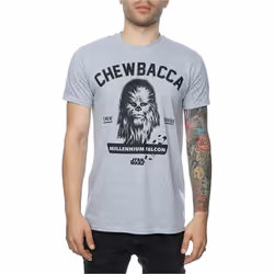 Star Wars Mens Collegiate Chewbacca Heather T-Shirt - XL, Heather Grey