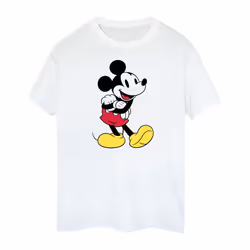 Disney Mens Classic Mickey Mouse Cotton T-Shirt - L, White