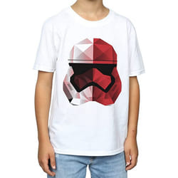 Star Wars: The Last Jedi Boys Cubist Stormtrooper Helmet Cotton T-Shirt - 7-8 Years, White
