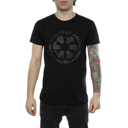 Star Wars: Rogue One Mens Galactic Empire Plans Cotton T-Shirt - XL, Black
