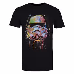 Star Wars Boys Stormtrooper Paint Splatter Cotton T-Shirt - 9-11 Years, Black