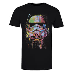 Star Wars Boys Stormtrooper Paint Splatter Cotton T-Shirt - 9-11 Years, Black