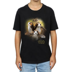 Star Wars: The Last Jedi Boys Porg Brushed Cotton T-Shirt - 7-8 Years, Black
