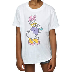 Disney Girls Classic Daisy Duck Cotton T-Shirt - 9-11 Years, White