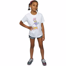 Disney Girls Classic Daisy Duck Cotton T-Shirt - 9-11 Years, White
