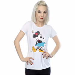 Disney Womens/Ladies Classic Minnie Mouse Cotton T-Shirt - XXL, White