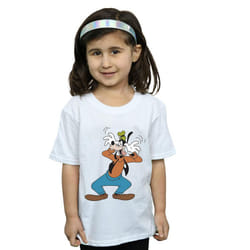 Disney Girls Crazy Goofy Cotton T-Shirt - 9-11 Years, White