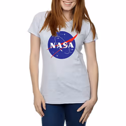 NASA Womens/Ladies Insignia Logo T-Shirt - XXL, Sports Grey