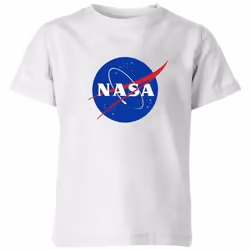 NASA Boys Insignia Logo Cotton T-Shirt - 12-13 Years, White