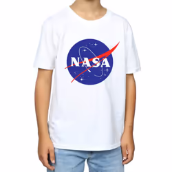 NASA Boys Insignia Logo Cotton T-Shirt - 12-13 Years, White