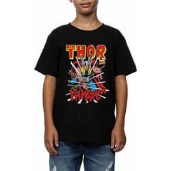 Thor Boys Thwak Cotton T-Shirt - 9-11 Years, Black