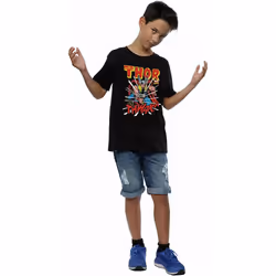 Thor Boys Thwak Cotton T-Shirt - 9-11 Years, Black
