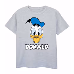Disney Boys Donald Duck Face T-Shirt - 12-13 Years, Sports Grey