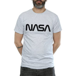 NASA Mens Modern Logo T-Shirt - XXL, Sports Grey