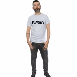 NASA Mens Modern Logo T-Shirt - XXL, Sports Grey