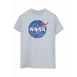 NASA Womens/Ladies Classic Insignia Logo Boyfriend T-Shirt - L, Sports Grey