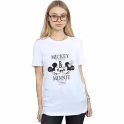 Disney Womens/Ladies Mousecrush Mondays Mickey & Minnie Mouse Cotton T-Shirt - L, White