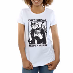Disney Girls Every Fairy Tale Needs A Villain Cotton T-Shirt - 9-11 Years, White